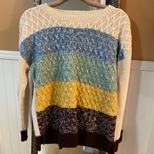 ST John’s Bay Crewneck Sweater Color Block Size Medium